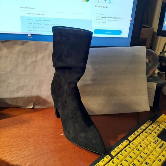 NEW ! Nine West Denner Pointed Toe Slouchy Boot Black Sz10 - Picture 1 of 8